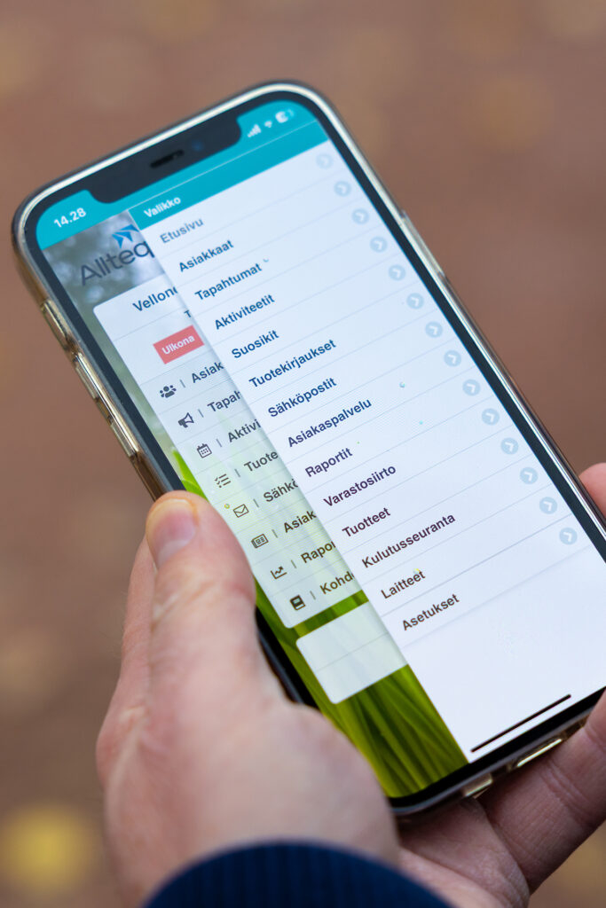 Allteq-toiminnanohjausjärjestelmän mobiilisovellus